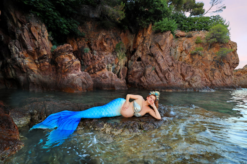 photo grossesse frejus studio carolina r. calanque boulouris mermaid